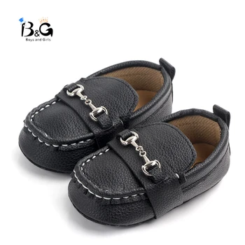 

B&G Baby Boy Leather Shoes Soft Breathable Toddler Shoes Anti-slip First Walkers