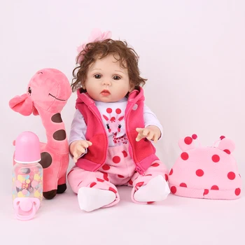 

NPK 18 inch 47cm Lifelike Full Silicone Reborn Baby Dolls Alive Bebe lol Realistic Bathe Menina Play Toy Lovely Boneca Kids Gift