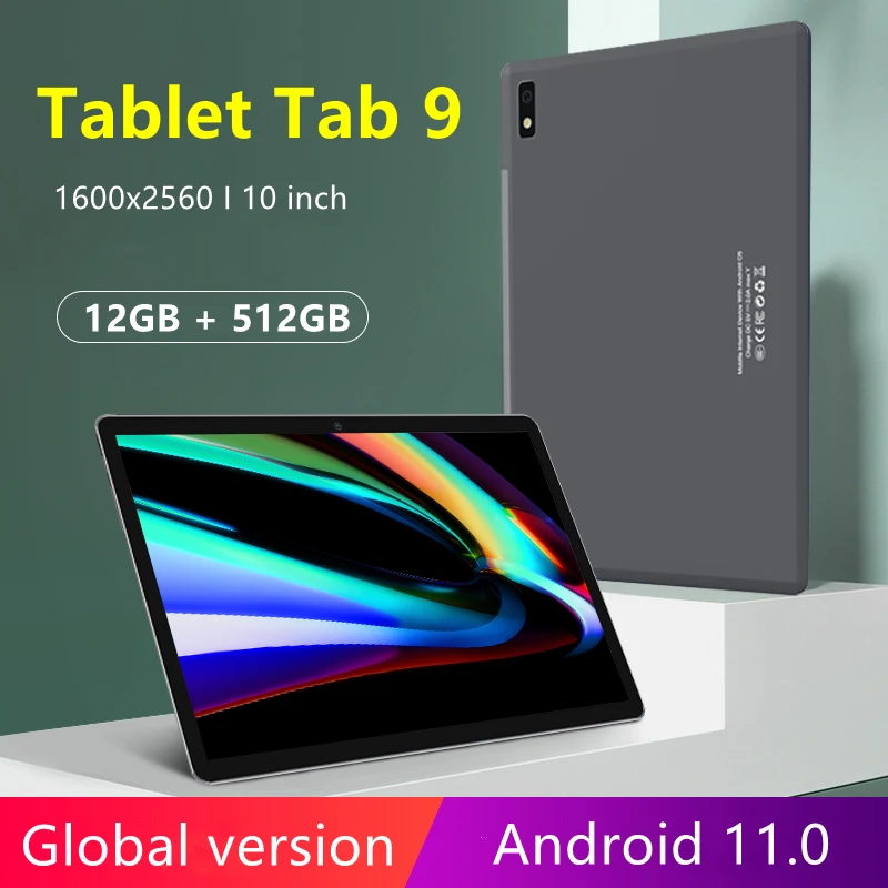 ANDROID TABLET 12GB RAM+512GB ROM Tablete Tab 9 Tablet android 10 core Graphics tablet dual sim Android 11.0 Tablete 10 inch