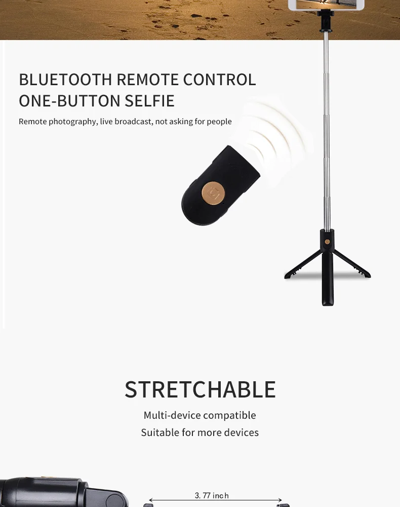 Стиль Bluetooth селфи палка пульт дистанционного управления Штатив универсальный ручной телефон живая фотосессия полезный продукт Многофункциональный