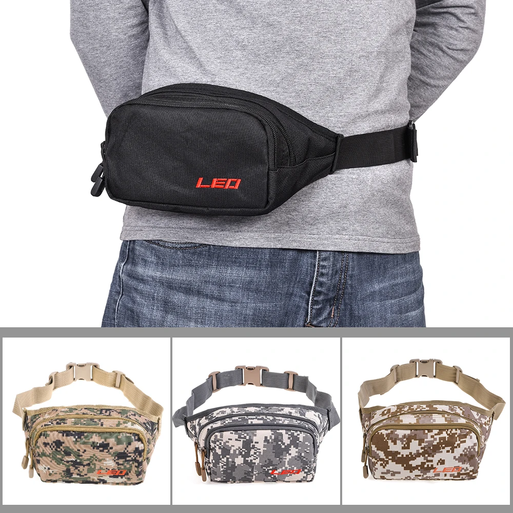 

LEO Fishing Bags 20 * 12 * 7.6cm Portable Folding Fishing Reel Carrier Canvas Pole Storage Bag Case Fishing Gear 2 Layer Pesca