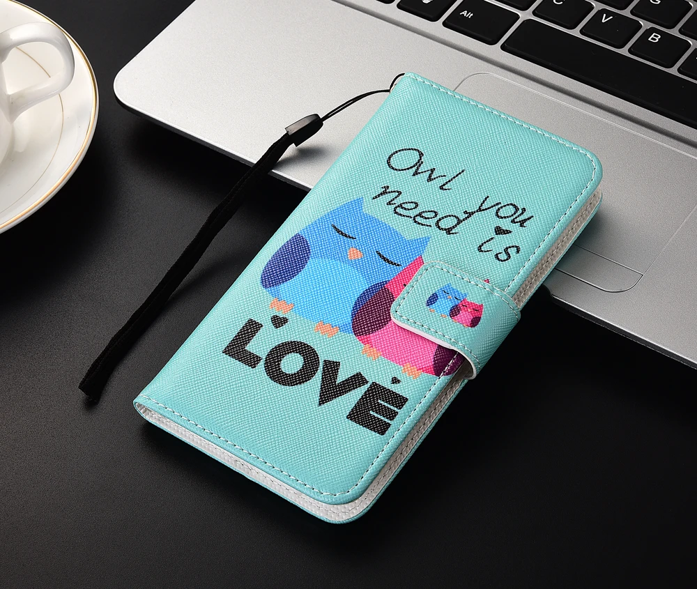 best waterproof phone pouch For On Honor 7A 7S Y5 2018 Y52018 Cover Wallet Case For Huawei Y5 Y6 Y9 Prime Y5Prime 2018 7C 7A Pro 7X Cute Plain Cover mous wallet