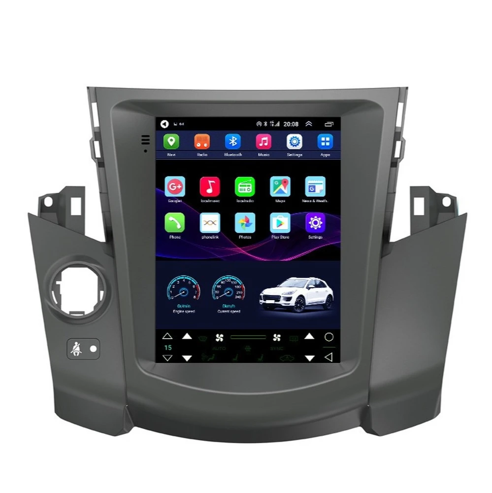 Android Tesla Style Car GPS Navigation Multimedia Player for TOYOTA RAV4 2007-2012 Auto Radio Stereo with BT WiFi Mirror Link | Автомобили