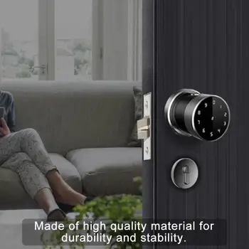 

Card Reader Password Security Door lock Digital APP Smart Sphere Silver lock