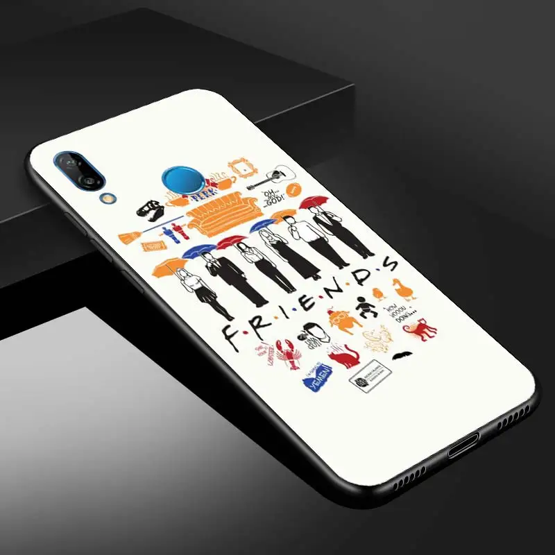 Silicone Cover Phone Case For Huawei Y7a Y9a Y8p Y8s Y6p Y5p Y9 Y7 Y6 2019 Friends TV Soft TPU Shell