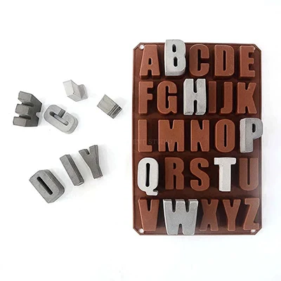 Thickened Digital numerals Concrete molds baby diy Alphabet Music notes teaching Clay Cement Molds for Plaster decoration - Цвет: G