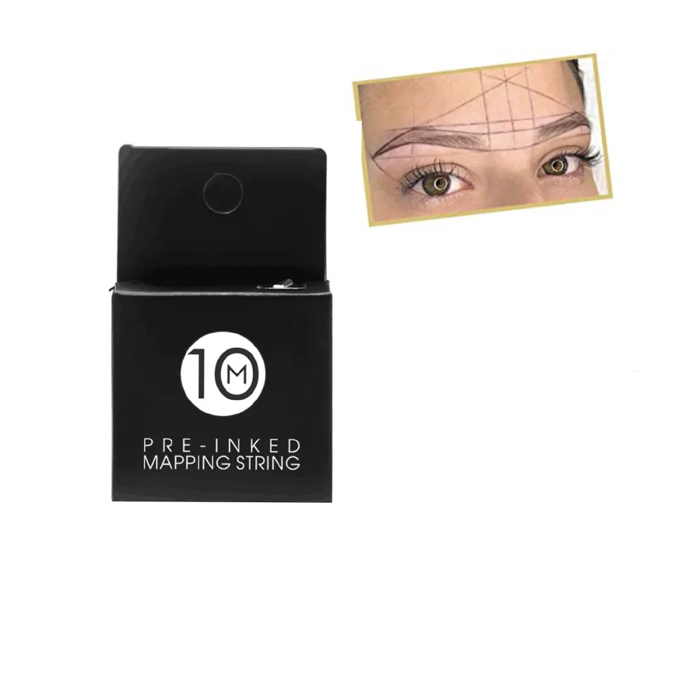 Microblading Supplies Pre-Inked Eyebrow Mapping String 10Meters Ultra-Thin Mess-Free Thread Create a Crisp Spot-on Brow