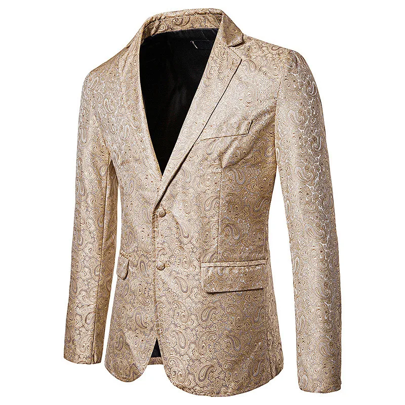 HuLooXuJi для мужчин Cashew Блейзер Куртки деловые свадебные костюмы Slim Fit зимние вечерние платье пальто для ночного клуба Размер США: S-2XL