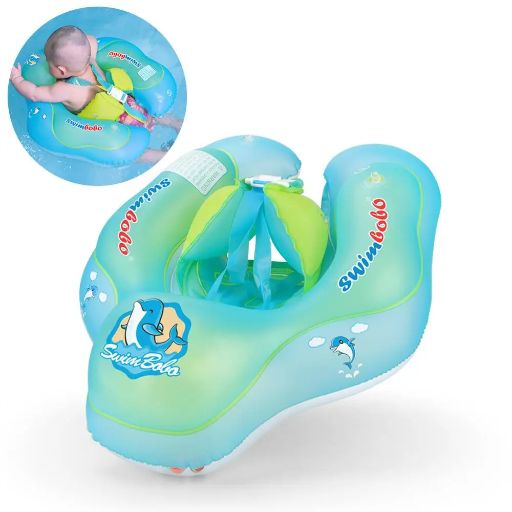 

SWIMBOBO Inflatable Circle Baby Swim Ring Kids Outdoor Safety Support Bottom Swimming Pool Accessories 3-36 Months Dropshipping