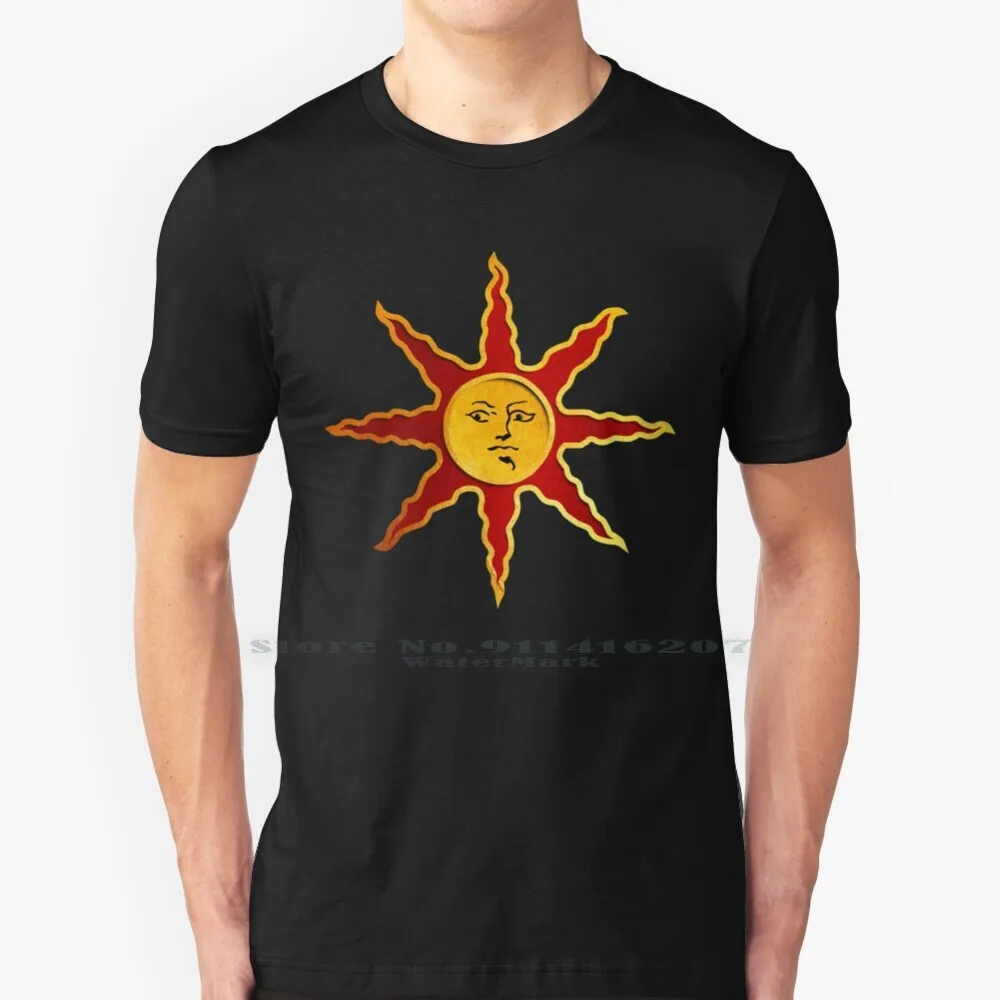 The Sun T Shirt 100% Puro Cotone Solaire Sun Solaire Of Astora Astora Knight Solaire Of Astora Planets Star Dark Souls Golden