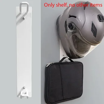 

Wall Mounted Self Adhesive No Drilling Kitchen Helmet Rack Easy Install Clothes Hanger Home Storage Office Bedroom Dual Hooks