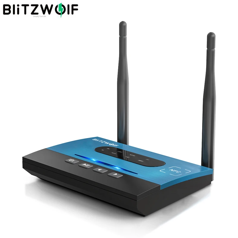 BlitzWolf BW-BR7 NFC bluetooth-совместимый V5.0 аудио передатчик ресивер 3 5 мм HiFi беспроводной
