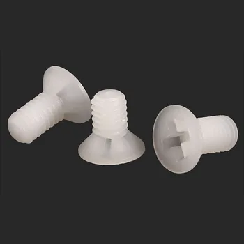 

Philip's Flat Head Nylon Blots White Countersunk Head Cross Insulated Nylon Screw KM GB819 Plastic Screws M5 M6 M8 10PCS