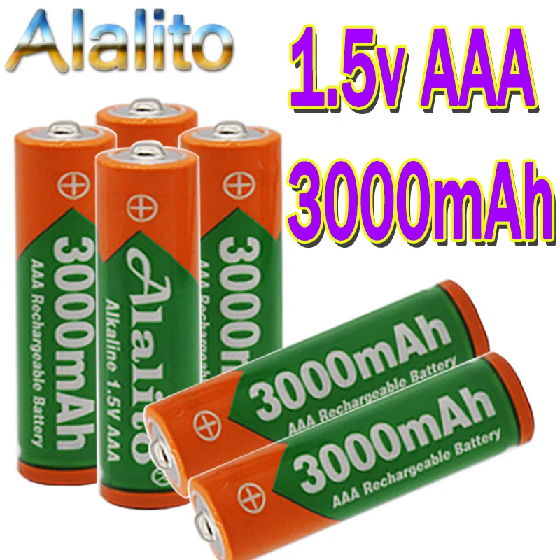 Новый бренд AAA 3000mah 1,5 V Щелочная батарея AAA аккумуляторная батарея для дистанционного управления игрушечный свет Batery Бесплатная доставка|Перезаряжаемые батареи|   | АлиЭкспресс