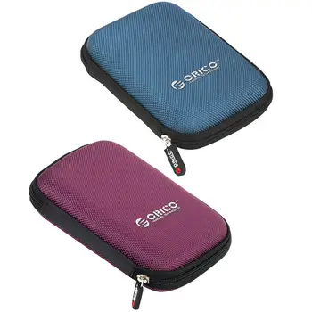 

Orico 2pcs 2.5 Inch Hdd Protection Bag Box for External Hard Drive Storage Protection Case for Hdd Ssd - Purple & Blue