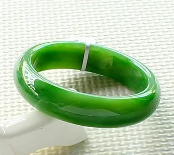 

Zheru Jewelry Natural Hetian Jade Green 54-64mm Bracelet Elegant Princess Jewelry Best Gift
