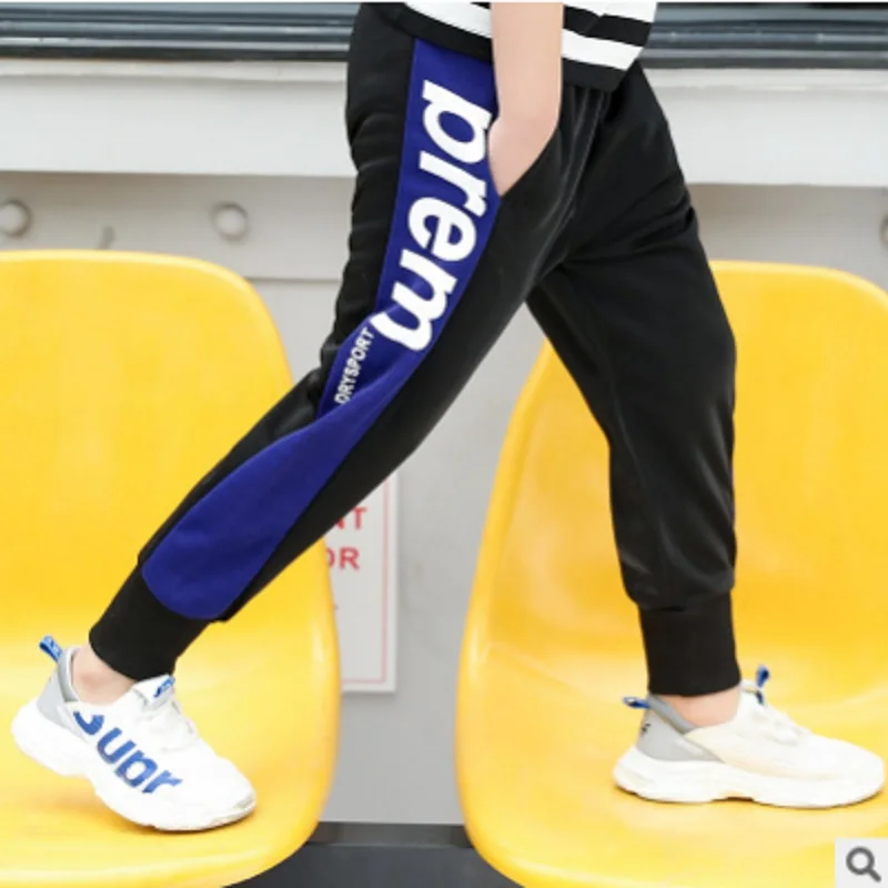 

Children's Sports Pant New 2019 Spring and Autumn Boys Active and Leisure Trousers 2 Patchwork Colors Boys Pant Size6-14 ly443