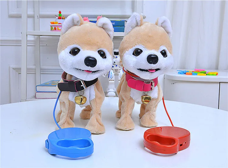 Filhote de Cachorro Presentes de Aniversário Cão de Pelúcia para Crianças Robô Cantando Dança Andando Husky Musical Eletrônico Pet Trela Teddy Música Cão 7 Robô cão cantando dança andando husky musical