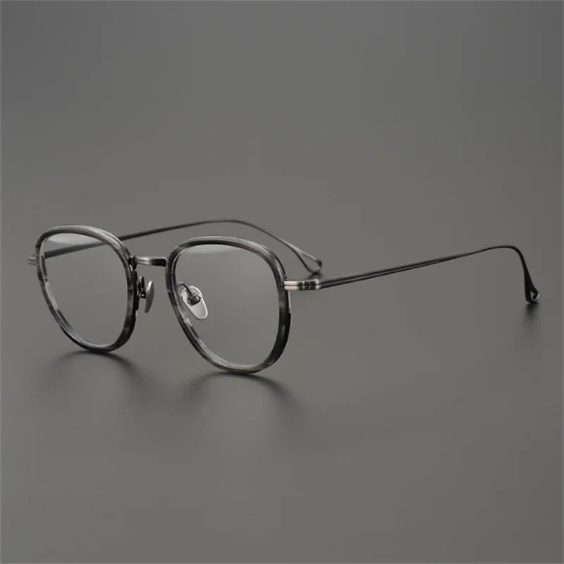 Japanese Handmade Prescription Myopia Eyeglasses Frame Pure Titanium