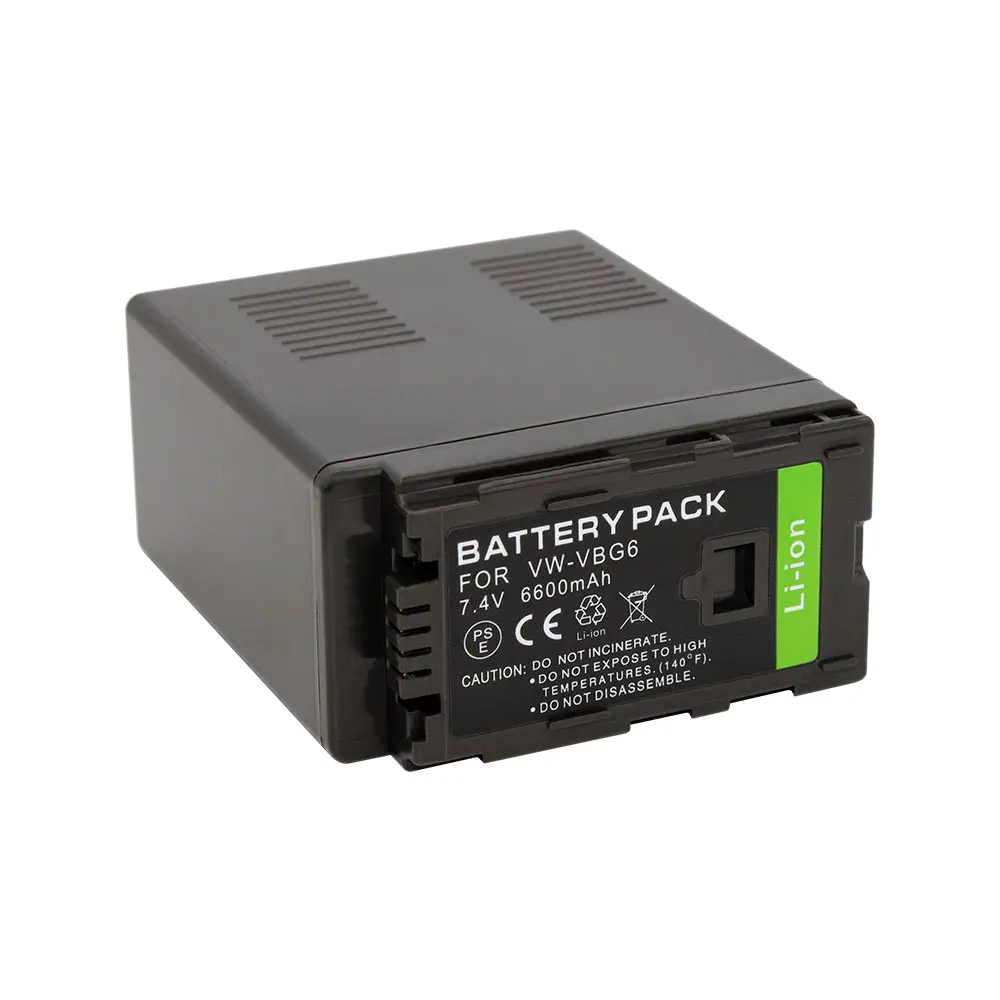 1 шт. VW-VBG6 батарея для камеры VW VBG6 VWVBG6 7 4 V 6600mAh Panasonic AG-AC7 AC130A AC160A AF100 HMC40 HDC серии SDR |