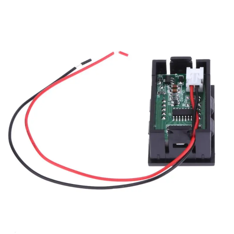 0,56 дюймов lcd DC 3,2-30 V Светодиодная панель красная метр Цифровой вольтметр с двумя проводами