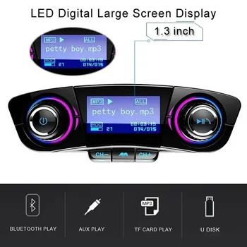 

Vehemo FM Transmitter BT06 Bluetooth Receiver Handsfree FM Transmitter Bluetooth Music Audio FM Adapter MP3 Player Portable