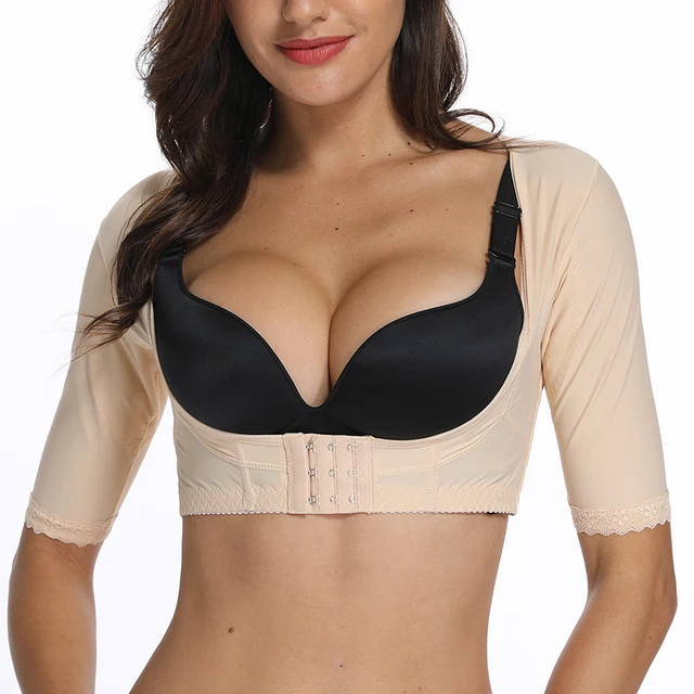 Upper Arm Shaper Post Surgical Slimmer Compression Sleeves Posture  Corrector Tops Shapewear for Women, Black(with Strap), XL : Buy Online at  Best Price in KSA - Souq is now : Fashion