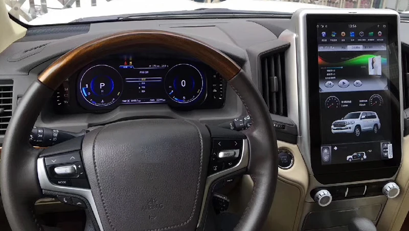 Liandlee Instrument Panel Replacement Dashboard Entertainment Android System for Toyota Land Cruiser 200 J200 LC200 Roraima 2016~2019