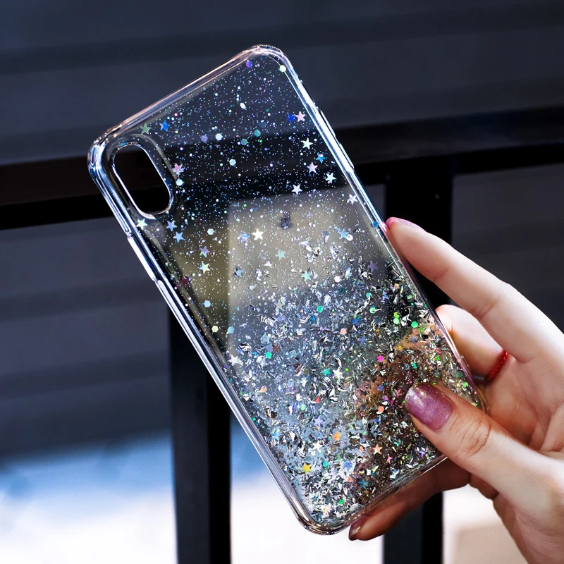 Luxury Glitter Star Case For Samsung Galaxy A70 A50 A10 A20 A30 A60 A80 A90 A20S A10S A20E Note 10 9 8 S10 S9 S8 Plus S10E Cover