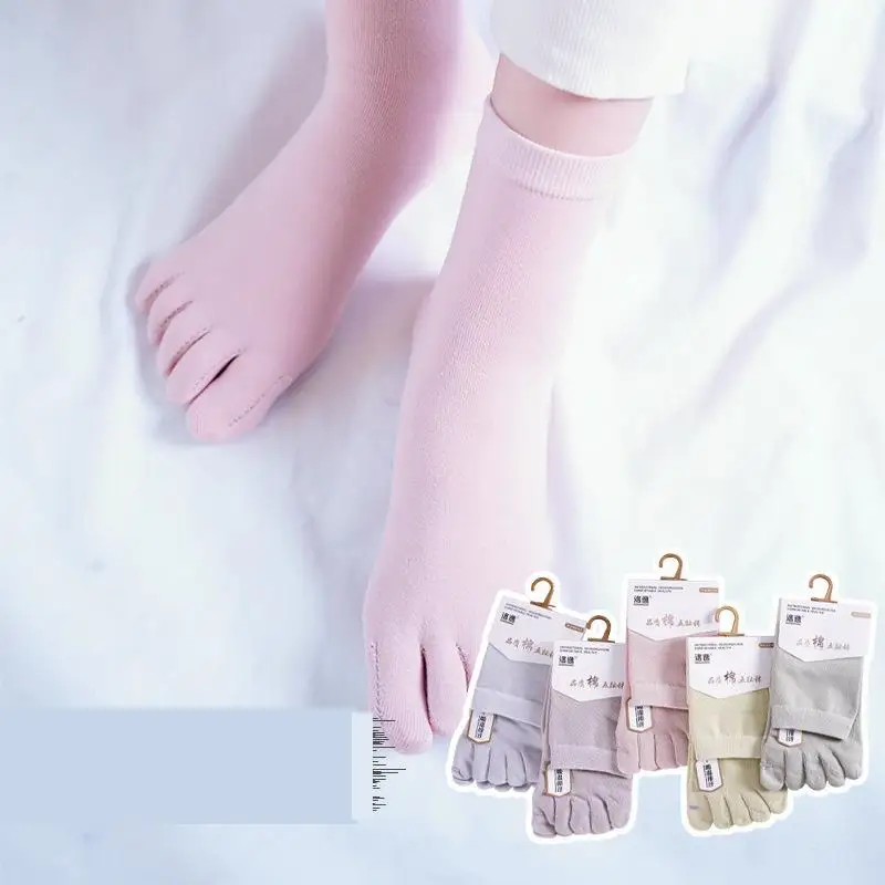 

Женские носки с пятью пальцами, набор женских носков Макарон 5 цветов