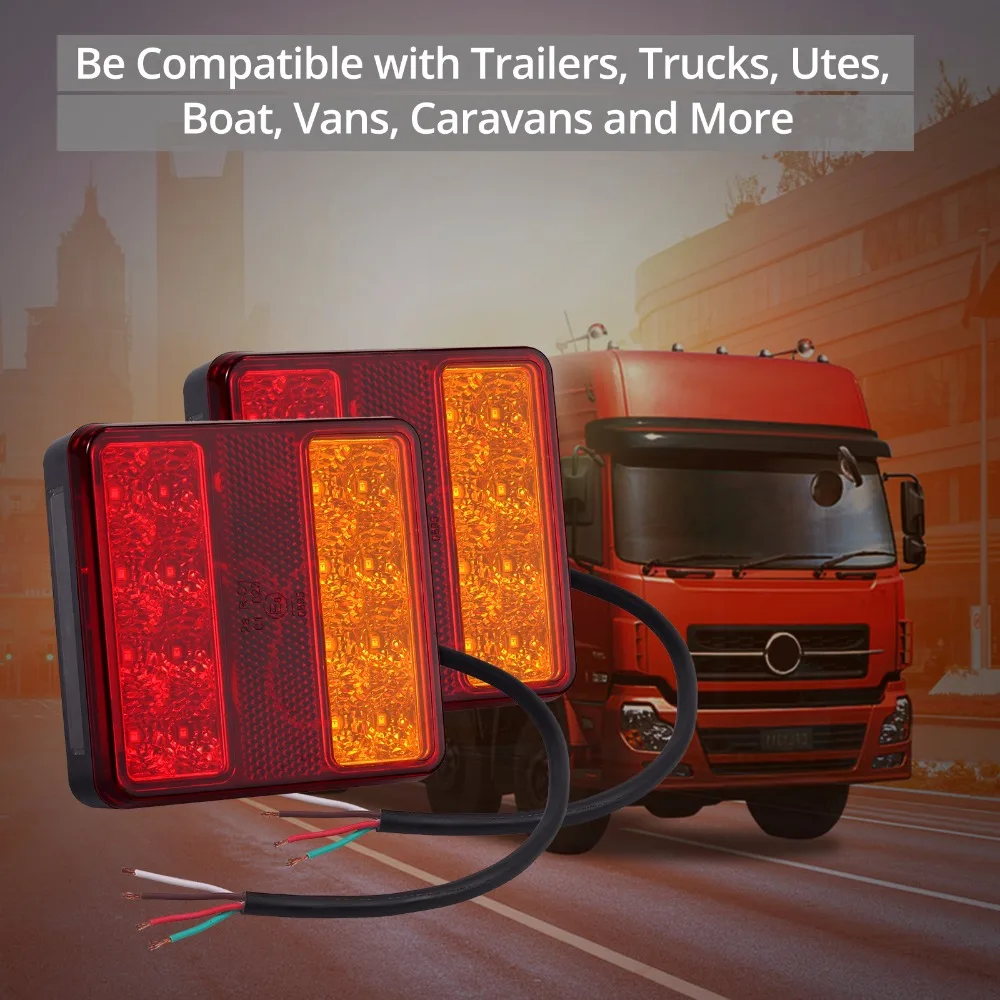 AUTOUTLET 2 шт. для задних фонарей Carvan Truck Trailer светодиодный Стоп задний Реверс 12 В 22 светодиодный индикатор