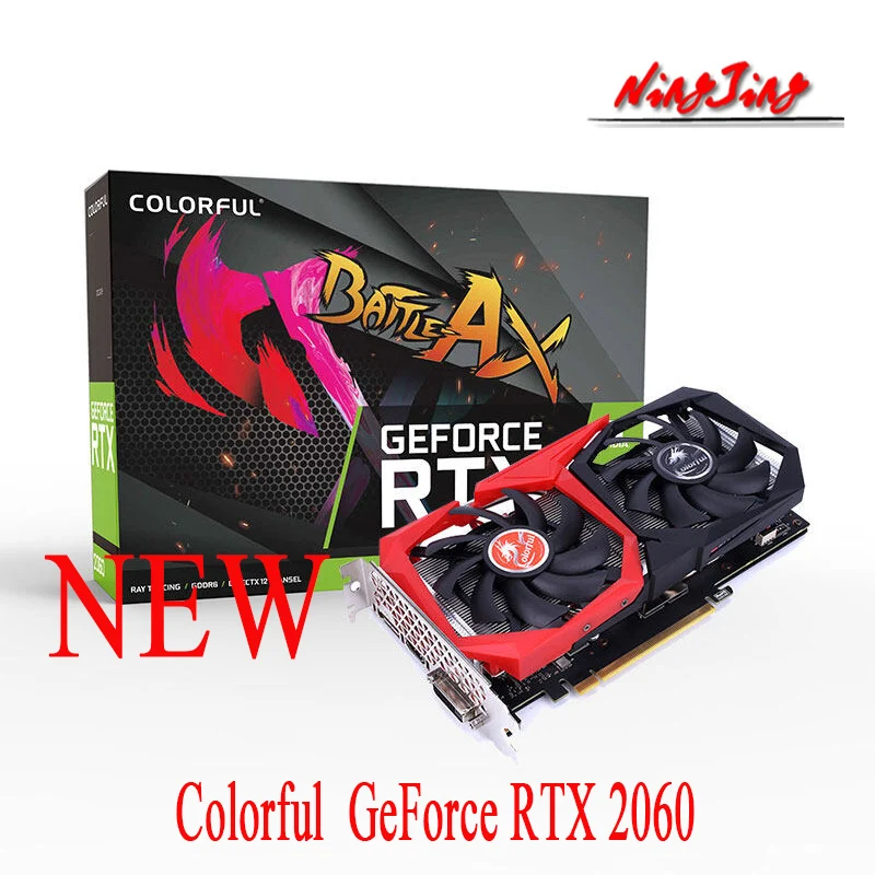 Новая цветная видеокарта RTX 2060 GDDR6 6G GeForce 12nm 128bit GPU графическая карта для
