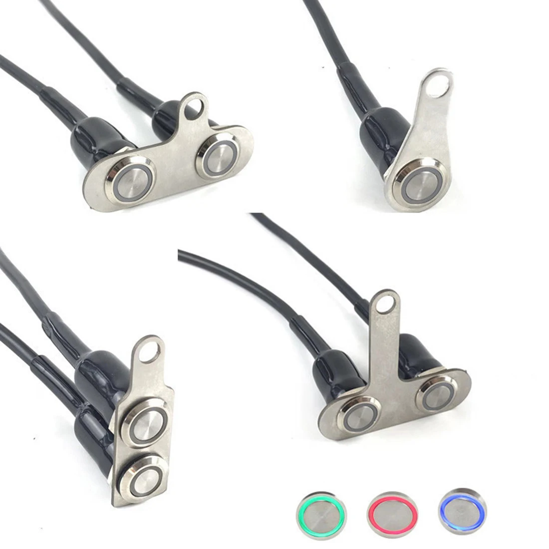 

1pcs LED Motorcycle Light Handlebar Mount Push Button Switch 12V For General Hazard Fog Light Motorcycle Switch Handlebar