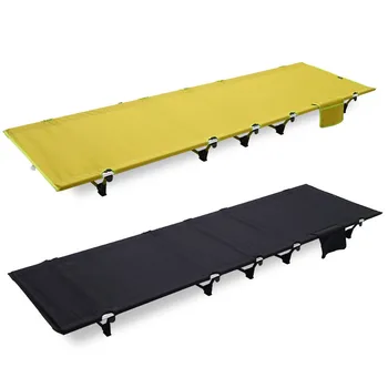 

Portable Foldable Camping Cot Single Person Outdoor Folding Bed Camping Mat 330LB Bearing Weight Compact for Picnic Camping