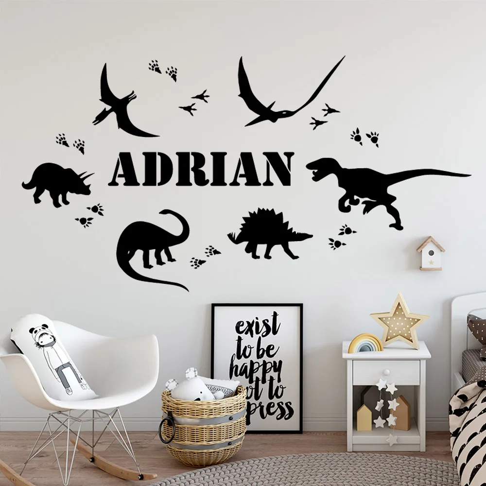 20 Style Personalized Custom Name Vinyl Wall Sticker Decals For Babys Kids Room Decoration Wallpaper Stickers Murals Wall Decor