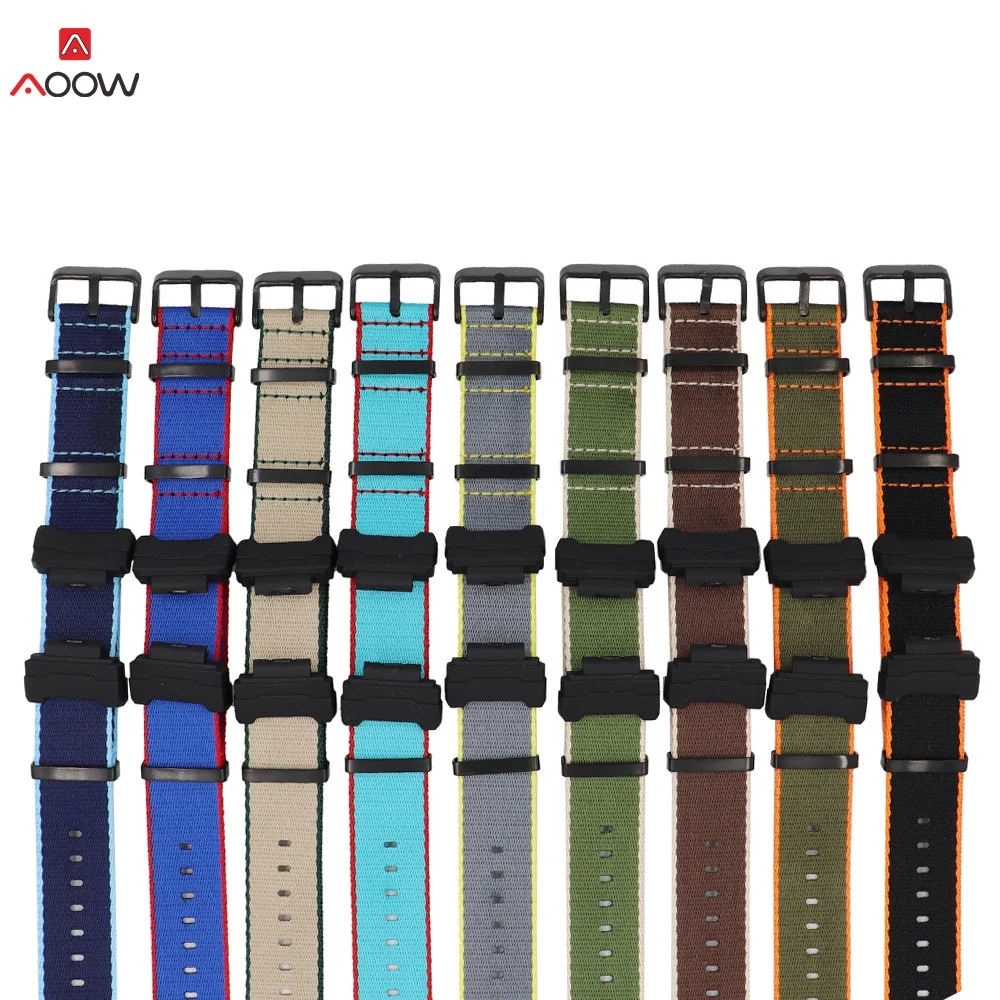 Нейлоновый ремешок NATO для часов Casio GD 110/ 100/120 GA 100/110/400 DW 5600 черный с пряжкой