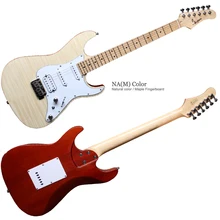 In Stock Acepro Electric Guitar, High quality Natural Flame Maple top Guitar, Wilkinson Tremolo Bridge, 2 Piece Mahogany Body