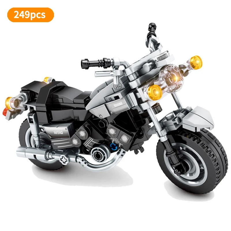 

Creator YMH rally bike Motorcycle City Motorbike Speed Racing Motor Holding Vehicle Moc Technic Building Blocks Toys Gift