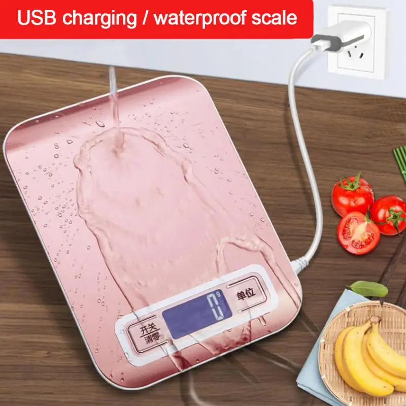 Scale 5Kg/10kg 1g Food Diet Scales Balance Measuring Tool Slim LCD Digital Electronic Weighing Scale Kitchen Accessories Cookice