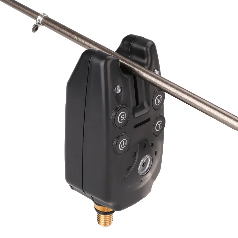 Fishing Alarm Outdoor Tool Carp Kit Pole Black Gadget Electronic Adjustable Tackle Alarming Accessory