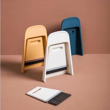 

Mini broom dustpan combination set home soft fur magic small broom sweep desktop cleaning brush wiper