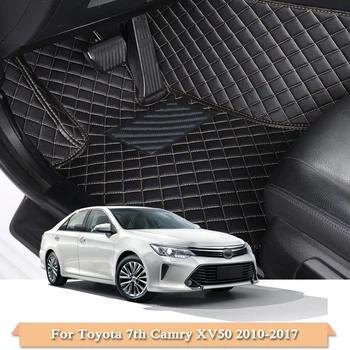 

Car Styling Leather Car Floor Mat For Toyota Camry XV70 XV50 2012-2019 5Seats LHD Auto Foot Pad Automobile Carpet Cover Internal