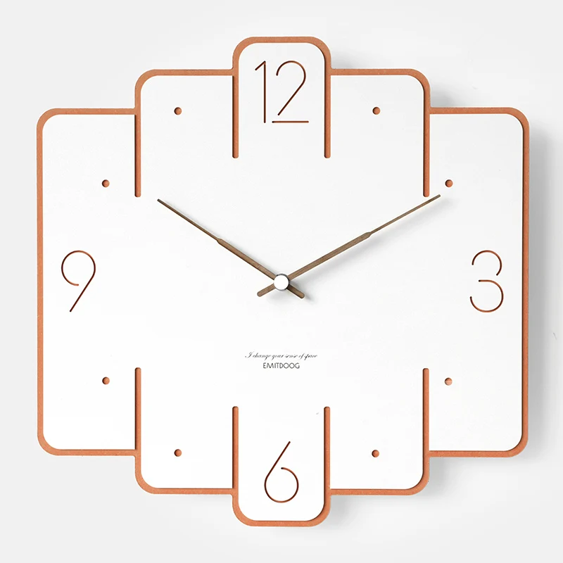 

Creative Art Wall Clock Modern Simple Geometric Quartz Silent Wall Clock White Reloj Pared Cocina Minimalist Home Decor MM60WC
