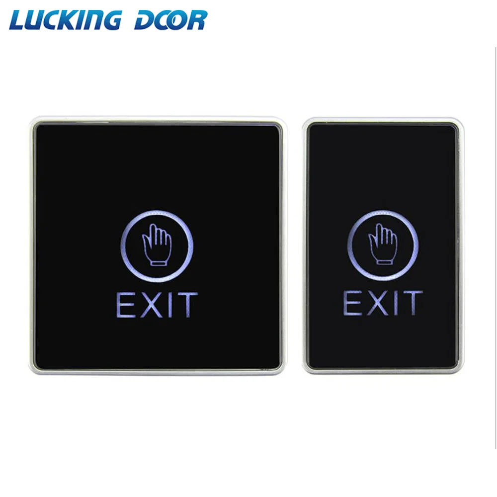 

86*50mm Backlight Push Touch Exit Button Infrared Contactless Door Release Switch for access Control System With LED Indicator