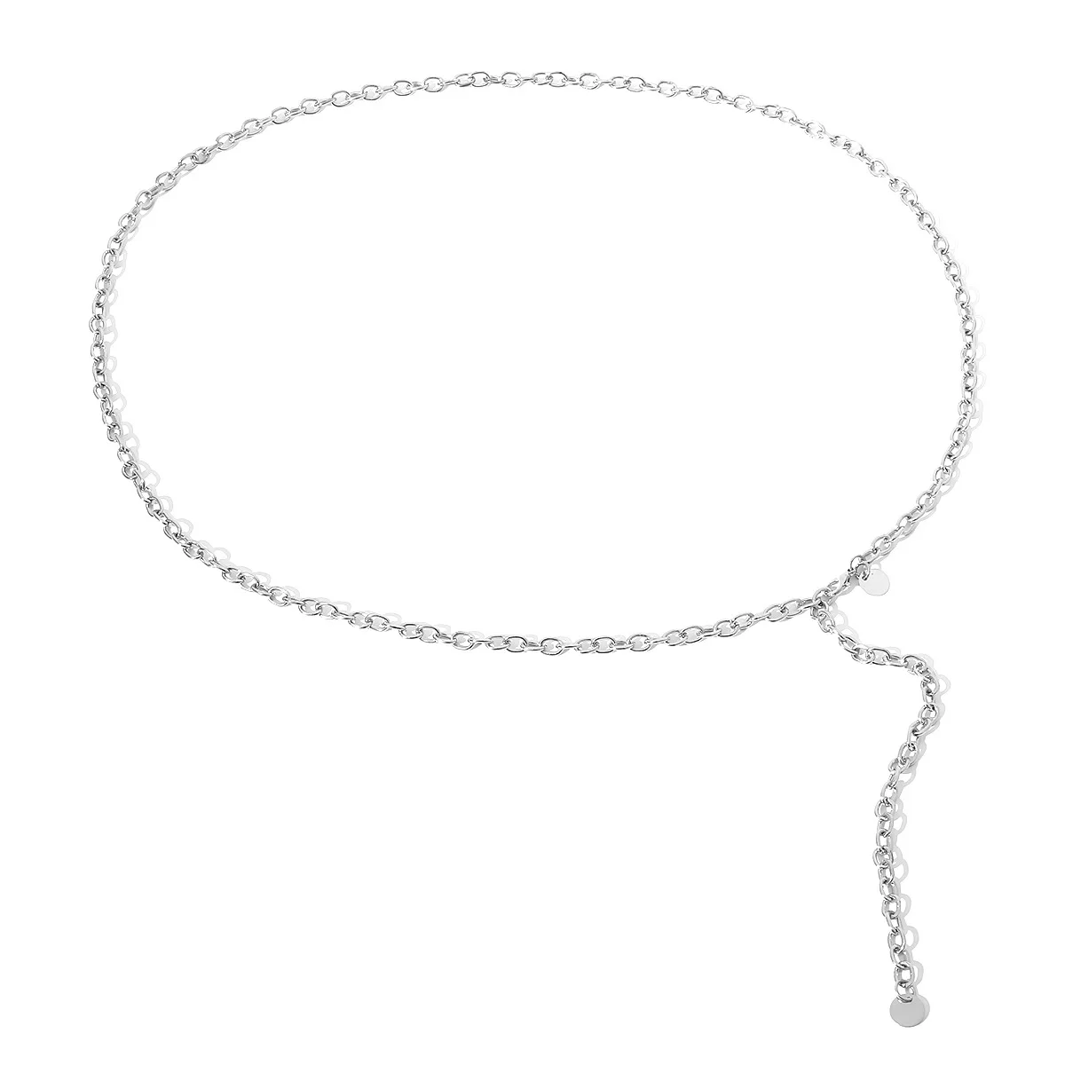 Серебристый Модные женские поясные цепные ремни, женское серебряное тело, мини металлическое платье, золотой пояс, женские блестящие тонкие цепи, женские s ketting riem 133 - Цвет: Серебристый