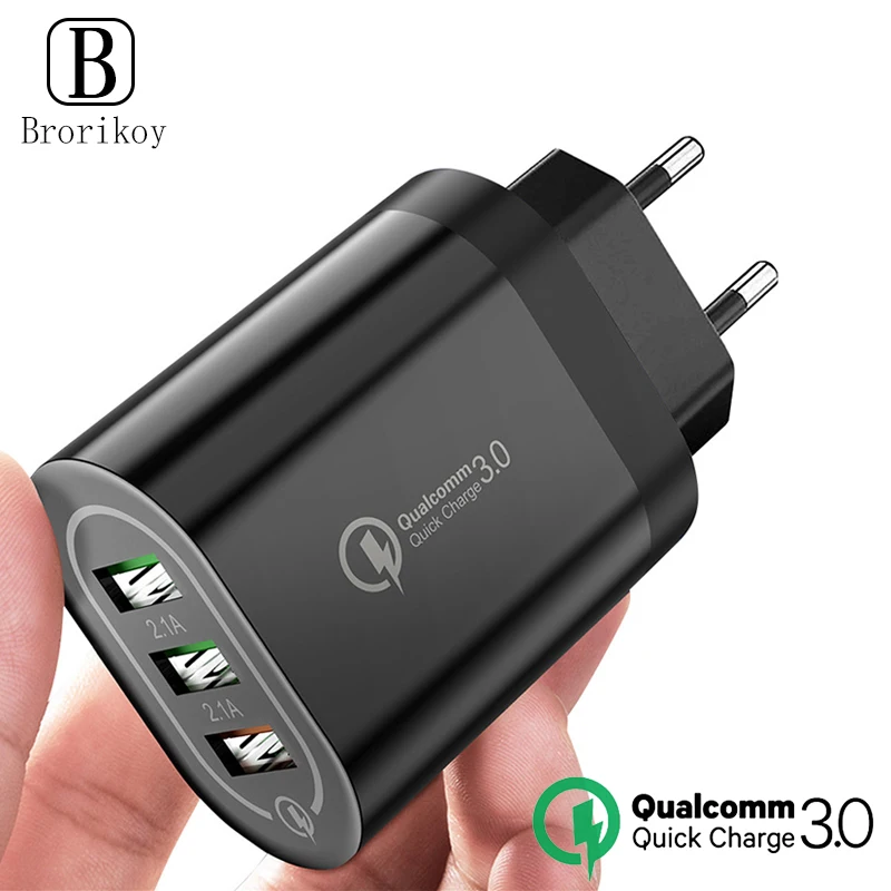 

QC 3.0 Quick Charge 18W Fast Charging for Huawei Samsung Universal Micro USB Type-C Cable Travel Wall Charger For iPhone Adapter