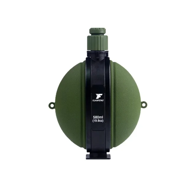 Green Тактическая бутылка для воды, складная Военная бутылка для воды, дизайн, силиконовый чайник для воды, столовая с компасом, крышка для бутылки - Цвет: Green