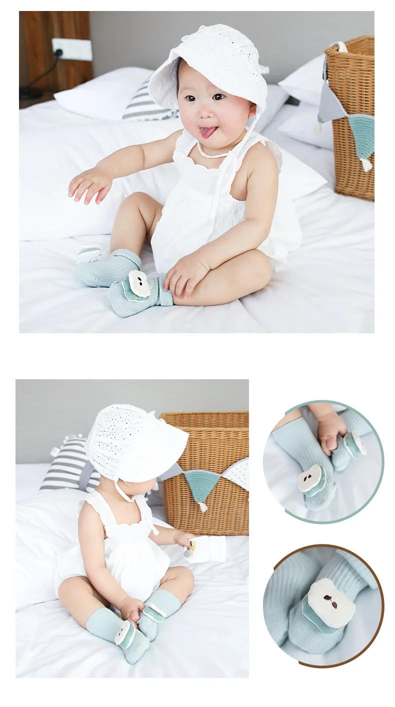 Emmababy, модные теплые нескользящие носки под сапоги для малышей теплая обувь с рисунком для маленьких девочек Нескользящие тапочки для детей от 0 до 18 месяцев