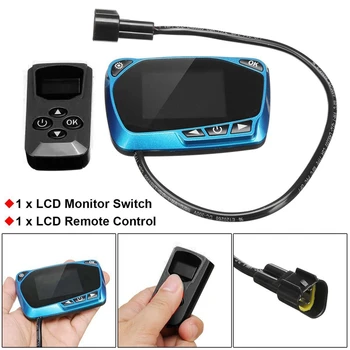 

LCD Thermostat Display Switch Parking Heater Switch with Remote Controller 12/24V for Car Fuel Oil Air Heater Auto Part