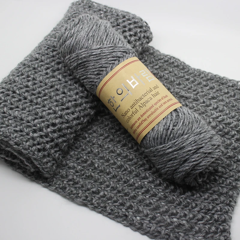 400 г/лот Альпака шерстяная пряжа Гладкий натуральный Толстый кашемир мериноса